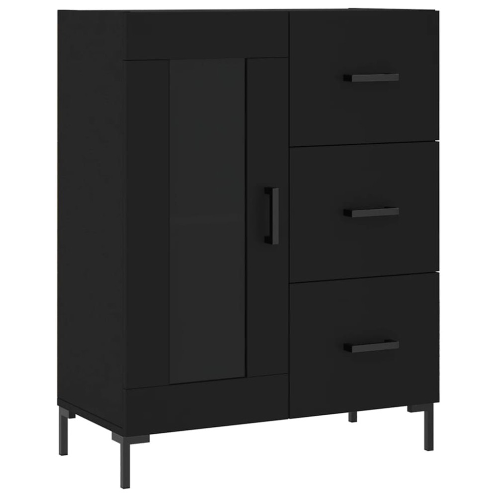 vidaXL Servantă, negru, 69,5x34x90 cm, lemn compozit