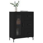 vidaXL Servantă, negru, 69,5x34x90 cm, lemn compozit