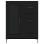 vidaXL Servantă, negru, 69,5x34x90 cm, lemn compozit