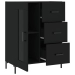 vidaXL Servantă, negru, 69,5x34x90 cm, lemn compozit