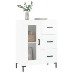 vidaXL Servantă, alb extralucios, 69,5x34x90 cm, lemn compozit vidaXL Servantă, alb extralucios, 69,5x34x90 cm, lemn compozit
