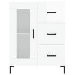 vidaXL Servantă, alb extralucios, 69,5x34x90 cm, lemn compozit vidaXL Servantă, alb extralucios, 69,5x34x90 cm, lemn compozit