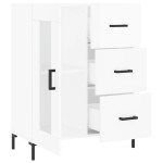 vidaXL Servantă, alb extralucios, 69,5x34x90 cm, lemn compozit vidaXL Servantă, alb extralucios, 69,5x34x90 cm, lemn compozit