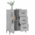 vidaXL Servantă, gri beton, 69,5x34x90 cm, lemn compozit