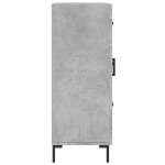 vidaXL Servantă, gri beton, 69,5x34x90 cm, lemn compozit