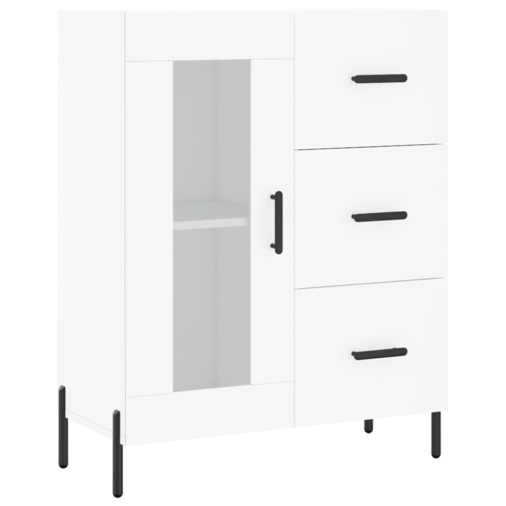 vidaXL Servantă, alb, 69,5x34x90 cm, lemn compozit