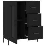 vidaXL Servantă, negru, 69,5x34x90 cm, lemn compozit