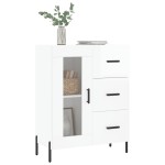 vidaXL Servantă, alb extralucios, 69,5x34x90 cm, lemn compozit vidaXL Servantă, alb extralucios, 69,5x34x90 cm, lemn compozit