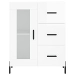 vidaXL Servantă, alb extralucios, 69,5x34x90 cm, lemn compozit vidaXL Servantă, alb extralucios, 69,5x34x90 cm, lemn compozit