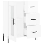 vidaXL Servantă, alb extralucios, 69,5x34x90 cm, lemn compozit vidaXL Servantă, alb extralucios, 69,5x34x90 cm, lemn compozit