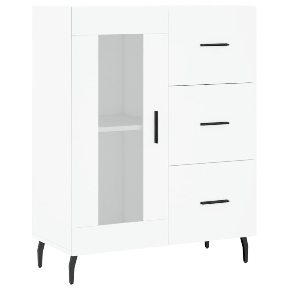 vidaXL Servantă, alb, 69,5x34x90 cm, lemn compozit
