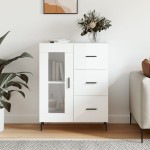 vidaXL Servantă, alb extralucios, 69,5x34x90 cm, lemn compozit vidaXL Servantă, alb extralucios, 69,5x34x90 cm, lemn compozit