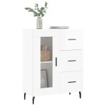 vidaXL Servantă, alb extralucios, 69,5x34x90 cm, lemn compozit vidaXL Servantă, alb extralucios, 69,5x34x90 cm, lemn compozit