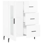 vidaXL Servantă, alb extralucios, 69,5x34x90 cm, lemn compozit vidaXL Servantă, alb extralucios, 69,5x34x90 cm, lemn compozit