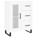 vidaXL Servantă, alb extralucios, 69,5x34x90 cm, lemn compozit vidaXL Servantă, alb extralucios, 69,5x34x90 cm, lemn compozit