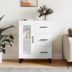 vidaXL Servantă, alb extralucios, 69,5x34x90 cm, lemn compozit vidaXL Servantă, alb extralucios, 69,5x34x90 cm, lemn compozit
