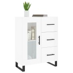 vidaXL Servantă, alb extralucios, 69,5x34x90 cm, lemn compozit vidaXL Servantă, alb extralucios, 69,5x34x90 cm, lemn compozit