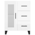 vidaXL Servantă, alb extralucios, 69,5x34x90 cm, lemn compozit vidaXL Servantă, alb extralucios, 69,5x34x90 cm, lemn compozit