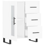 vidaXL Servantă, alb extralucios, 69,5x34x90 cm, lemn compozit vidaXL Servantă, alb extralucios, 69,5x34x90 cm, lemn compozit