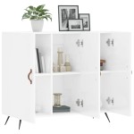 vidaXL Dulap, alb extralucios, 90x34x80 cm, lemn compozit