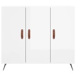 vidaXL Dulap, alb extralucios, 90x34x80 cm, lemn compozit