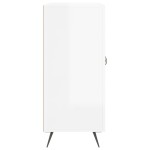 vidaXL Dulap, alb extralucios, 90x34x80 cm, lemn compozit