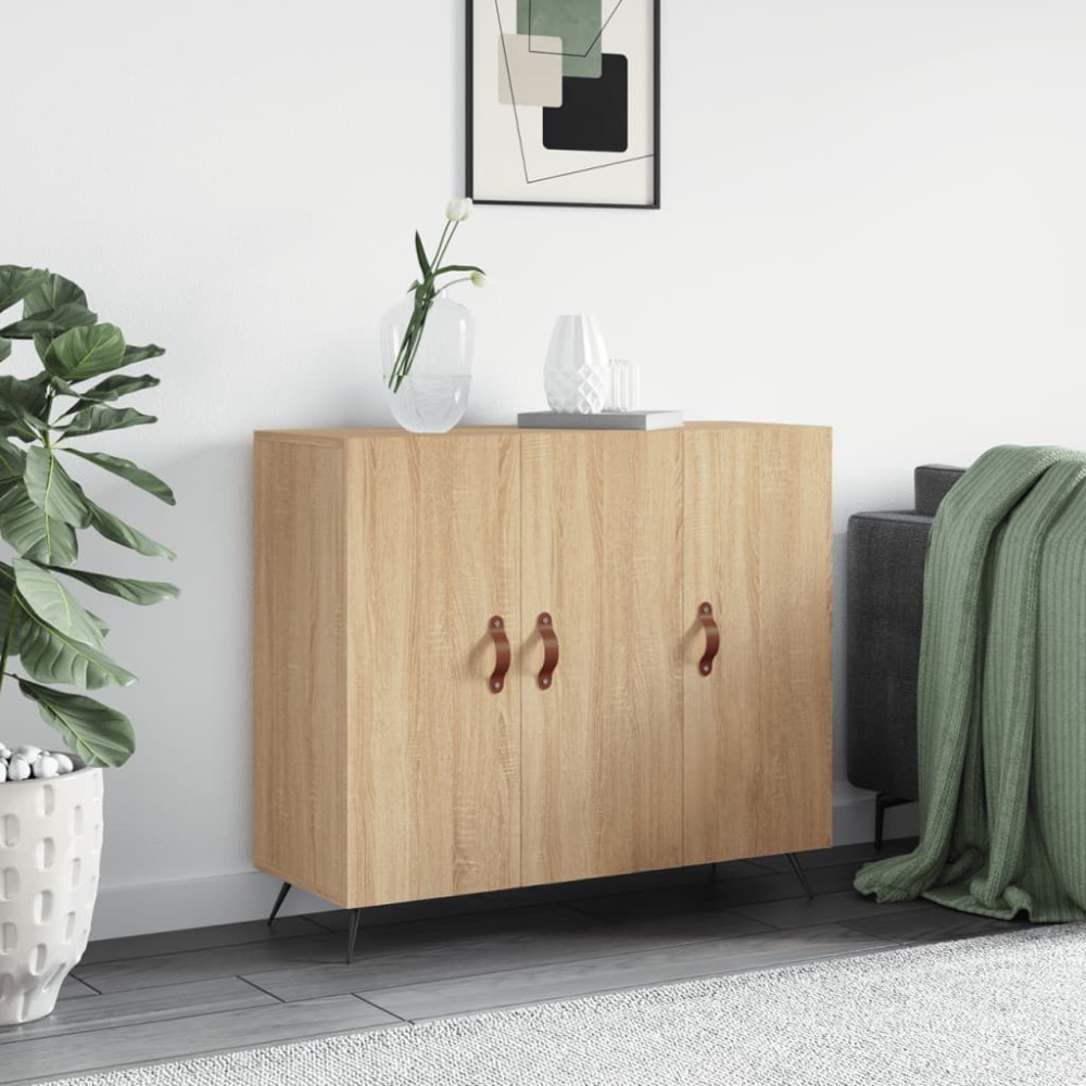 vidaXL Dulap, stejar sonoma, 90x34x80 cm, lemn compozit