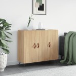 vidaXL Dulap, stejar sonoma, 90x34x80 cm, lemn compozit