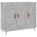 vidaXL Dulap, gri beton, 90x34x80 cm, lemn compozit