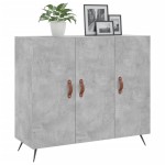 vidaXL Dulap, gri beton, 90x34x80 cm, lemn compozit