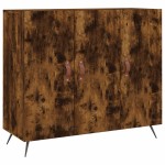 vidaXL Dulap, stejar fumuriu, 90x34x80 cm, lemn compozit