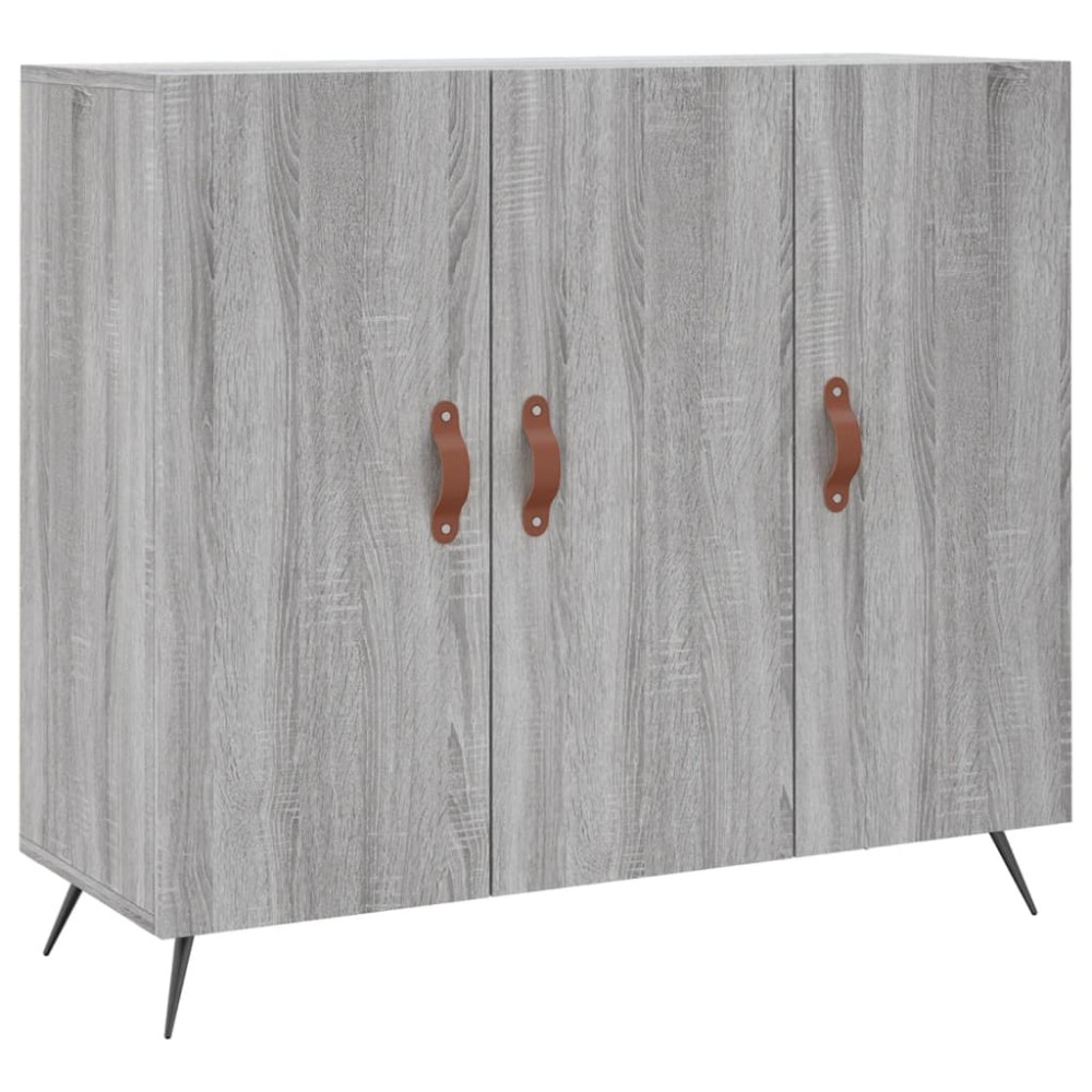 vidaXL Dulap, gri sonoma, 90x34x80 cm, lemn compozit
