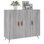 vidaXL Dulap, gri sonoma, 90x34x80 cm, lemn compozit