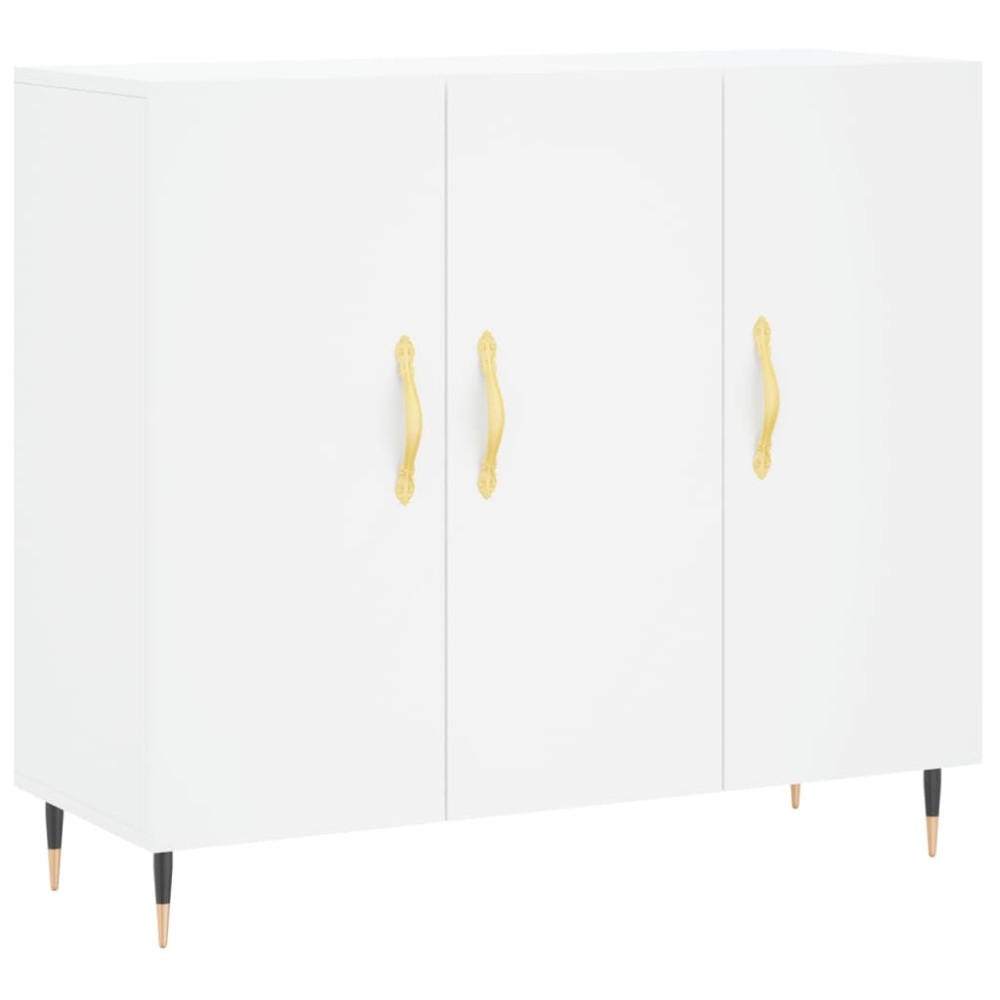 vidaXL Dulap, alb, 90x34x80 cm, lemn compozit