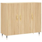 vidaXL Dulap, stejar sonoma, 90x34x80 cm, lemn compozit