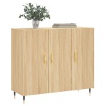 vidaXL Dulap, stejar sonoma, 90x34x80 cm, lemn compozit