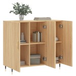 vidaXL Dulap, stejar sonoma, 90x34x80 cm, lemn compozit