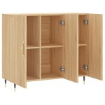 vidaXL Dulap, stejar sonoma, 90x34x80 cm, lemn compozit