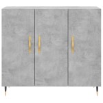 vidaXL Dulap, gri beton, 90x34x80 cm, lemn compozit vidaXL Dulap, gri beton, 90x34x80 cm, lemn compozit