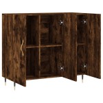 vidaXL Dulap, stejar fumuriu, 90x34x80 cm, lemn compozit