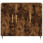 vidaXL Dulap, stejar fumuriu, 90x34x80 cm, lemn compozit