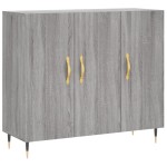vidaXL Dulap, gri sonoma, 90x34x80 cm, lemn compozit vidaXL Dulap, gri sonoma, 90x34x80 cm, lemn compozit