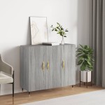 vidaXL Dulap, gri sonoma, 90x34x80 cm, lemn compozit vidaXL Dulap, gri sonoma, 90x34x80 cm, lemn compozit
