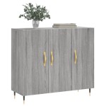 vidaXL Dulap, gri sonoma, 90x34x80 cm, lemn compozit vidaXL Dulap, gri sonoma, 90x34x80 cm, lemn compozit