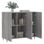 vidaXL Dulap, gri sonoma, 90x34x80 cm, lemn compozit vidaXL Dulap, gri sonoma, 90x34x80 cm, lemn compozit