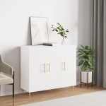 vidaXL Dulap, alb, 90x34x80 cm, lemn compozit vidaXL Dulap, alb, 90x34x80 cm, lemn compozit