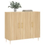 vidaXL Dulap, stejar sonoma, 90x34x80 cm, lemn compozit