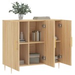 vidaXL Dulap, stejar sonoma, 90x34x80 cm, lemn compozit