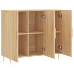vidaXL Dulap, stejar sonoma, 90x34x80 cm, lemn compozit