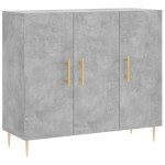 vidaXL Dulap, gri beton, 90x34x80 cm, lemn compozit